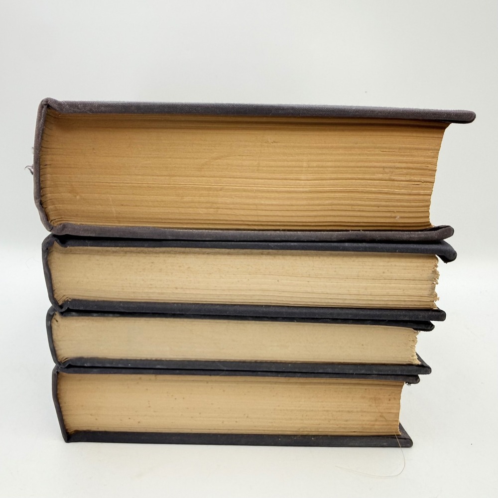 Vintage Hardcover Book Set 4pc Gilt Spine Ellen Glasgow Charles Reade Purple - Picture 2 of 16